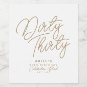 シンプルモダンダーティ3パーソナライズされた誕生日 ワインラベル (シングルラベル)