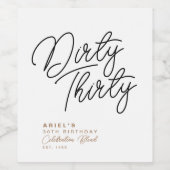 シンプルモダンダーティ3パーソナライズされた誕生日 ワインラベル (シングルラベル)