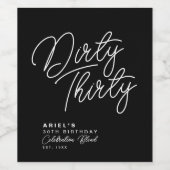 シンプルモダンダーティ3パーソナライズされた誕生日 ワインラベル (シングルラベル)