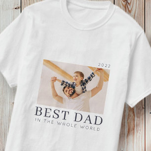 シンプルモダンチカスタムック最高のパパ写真 Tシャツ