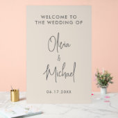 シンプルモダンチャンパンゲ結婚の歓迎 アクリルサイン (ウェディング)