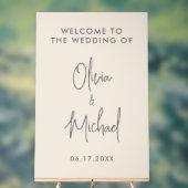 シンプルモダンチャンパンゲ結婚の歓迎 アクリルサイン (ニュートラル)