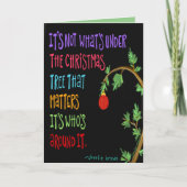 シンプルモダンツリー引用文ラブ カード (正面)