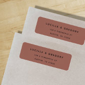 シンプルモダンテラ差出人住所ラベル ラベル