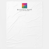 シンプルモダンテンプレートここにロゴをスタイリッシュ フリースブランケット (正面)