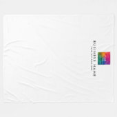 シンプルモダンテンプレートここにロゴをスタイリッシュ フリースブランケット (正面(横))