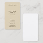 シンプルモダンデザインエレガントベージュテンプレートクール 名刺 (正面/裏面)