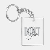 シンプルモダンデザインカッコいいありストップ キーホルダー (正面左)