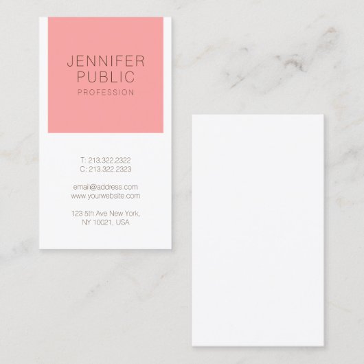 シンプルモダンデザイントレンディーエレガントテンプレート 名刺 (正面/裏面)