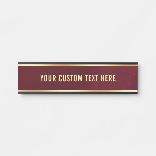 シンプルモダンデザインユー文字カスタムハウスホーム サインプレート (正面)