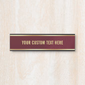 シンプルモダンデザインユー文字カスタムハウスホーム サインプレート (正面)