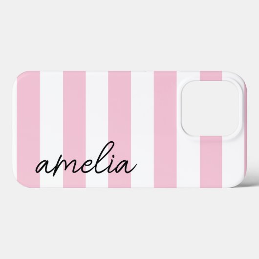 シンプルモダントレンディーモノグラムのピストライプク Case-Mate iPhoneケース (裏面 (横))