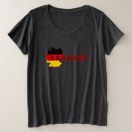 シンプルモダンドイツGerman Art Letterお土産 プラスサイズTシャツ