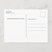 シンプルモダンドッグパーソナライズされた写真結婚Pet インビテーションポストカード (裏面)