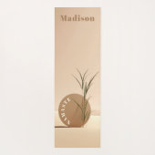 シンプルモダンナマステパーソナライズされた名 ヨガマット (裏面)