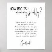 シンプルモダンニュートラルどのぐらい大きいママのお腹 ポスター (正面)