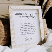 シンプルモダンニュートラルどのぐらい大きいママのお腹 ポスター