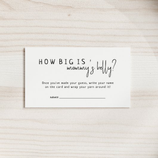 シンプルモダンニュートラルどのように大きいMommysベリーカード プレイスカード