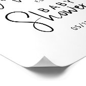 シンプルモダンニュートラルウェルカムベビーシャワーサイン ポスター (角)