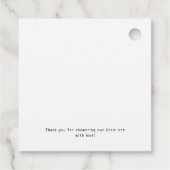 シンプルモダンニュートラルベイビーシャワー フェイバータグ (裏面)