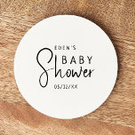 シンプルモダンニュートラルベイビーシャワー ラウンドペーパーコースター<br><div class="desc">私たち祝のニュートラルなベビーシャワー紙のコースターと一緒にあなたの小さな一つモダンは、ミニマリストの黒と白のデザインを特徴とモダンし、。秋や冬や春などインスパイア、あらゆる季節に男の赤ちゃんや少女を迎え入れるのに最適な美しさがコンテンポラリー、ボホの美しさと男女中立の雰囲気を持つ。このユニセックスデザインは楽々可愛く、おもしろいで、そしてトーンを設定しスタイリッシュてミニマルお祝い!製品の感じデザインに関しては、お気軽にお問い合わせ下さい。喜んで救済い!</div>