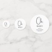 シンプルモダンニュートラルベイビーシャワーOhベビー コンフェッティ (正面)