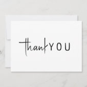 シンプルモダンニュートラルベビーシャワーフラット サンキューカード (正面)