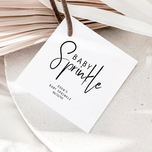 シンプルモダンニュートラルベビー散布 フェイバータグ