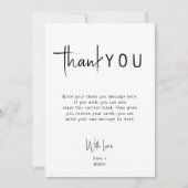 シンプルモダンニュートラル垂直ベビーシャワーフラット サンキューカード (正面)