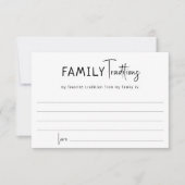 シンプルモダンニュートラル家族伝統カード サンキューカード (正面)