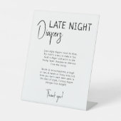 シンプルモダンニュートラル深夜おむつ 台座サイン (正面)