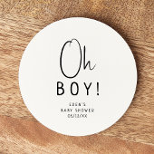 シンプルモダンニュートラル赤ちゃんシャワーおおーい！ ラウンドペーパーコースター
