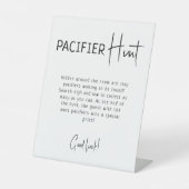 シンプルモダンニュートラル赤ちゃんシャワーおしゃぶり狩り 台座サイン (正面)