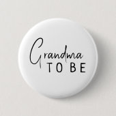シンプルモダンニュートラル赤ちゃんシャワーおばあちゃん 缶バッジ (正面)