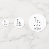 シンプルモダンニュートラル赤ちゃんシャワー女の子 コンフェッティ (正面)