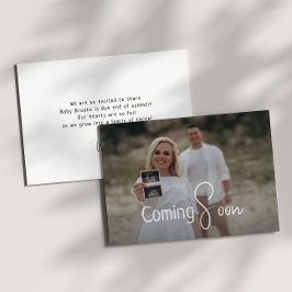 シンプルモダンニュートラ来ル妊娠 案内状