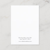 シンプルモダンネックレスブレスレットジュエリー表示 名刺 (裏面)