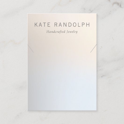 シンプルモダンネックレスブレスレットジュエリー表示 名刺 (正面)