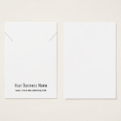 シンプルモダンネックレスペンダントディスプレイカード (正面&裏面)