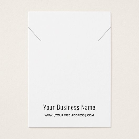 シンプルモダンネックレスペンダントディスプレイカード (正面)