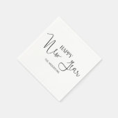 シンプルモダンハッピーニューイヤー紙ナプキンス スタンダードカクテルナプキン (角)