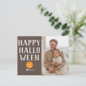 シンプルモダンハッピーハローウィン写真名 シーズンポストカード (スタンド正面)