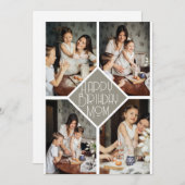 シンプルモダンハッピーバースデー シーズンカード (正面/裏面)