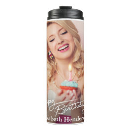 シンプルモダンハッピーバースデー タンブラー