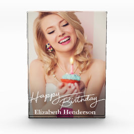 シンプルモダンハッピーバースデー フォトブロック