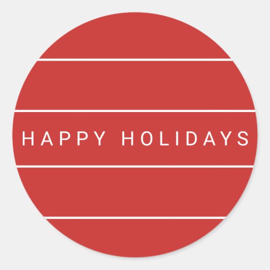 シンプルモダンハッピーホリデー ラウンドシール (正面)