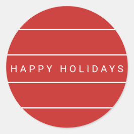 シンプルモダンハッピーホリデー ラウンドシール