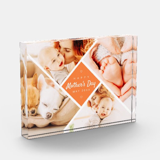 シンプルモダンハッピーマザーズデイカスタム フォトブロック (左)