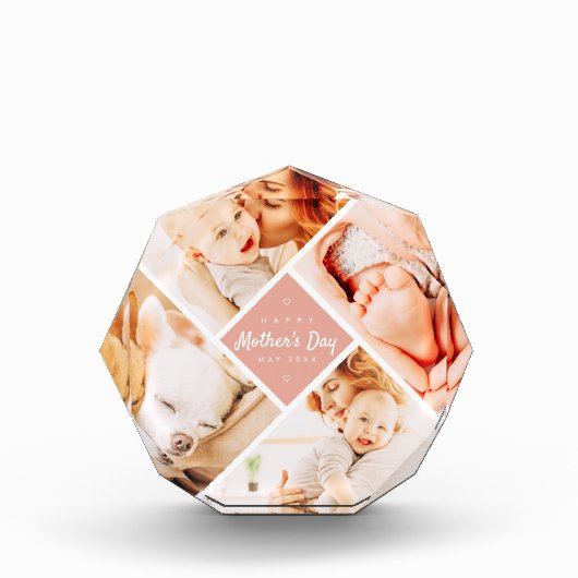 シンプルモダンハッピーマザーズデイカスタム フォトブロック (正面)