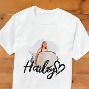 シンプルモダンハートのガールフレンドグランジクールフォト Tシャツ
